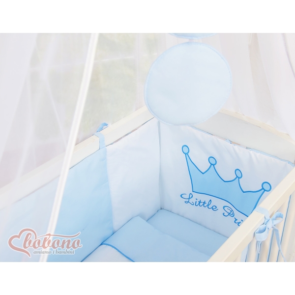 Co-sleeper Kinderbed met Matras en beddengoed -  Blauw Little Prince Princess