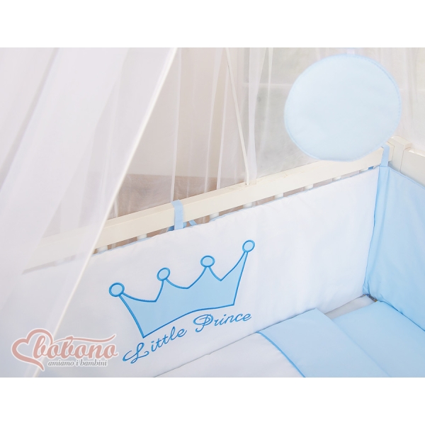 Co-sleeper Kinderbed met Matras en beddengoed -  Blauw Little Prince Princess