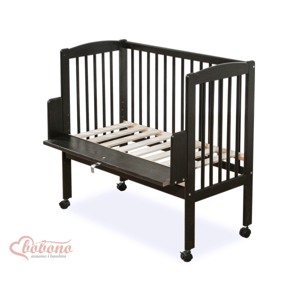 Co-sleeper Kinderbed met Matras en beddengoed -  Bruin
