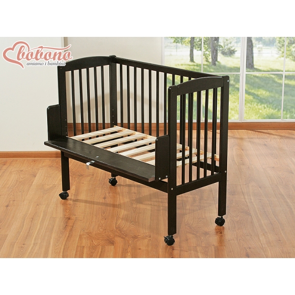 Co-sleeper Kinderbed met Matras en beddengoed -  Bruin