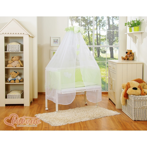 Co-sleeper Kinderbed met Matras en beddengoed -  Groen