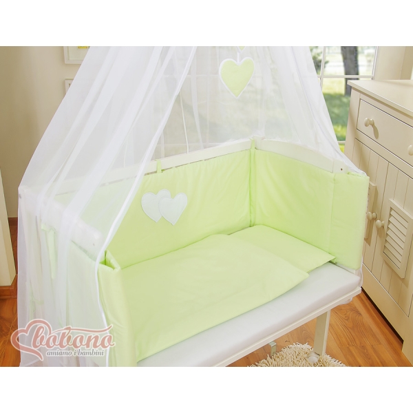 Co-sleeper Kinderbed met Matras en beddengoed -  Groen