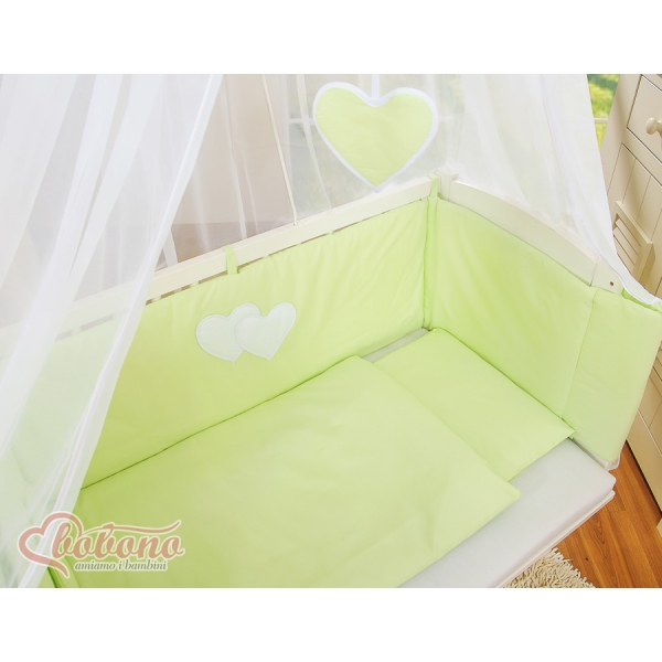 Co-sleeper Kinderbed met Matras en beddengoed -  Groen