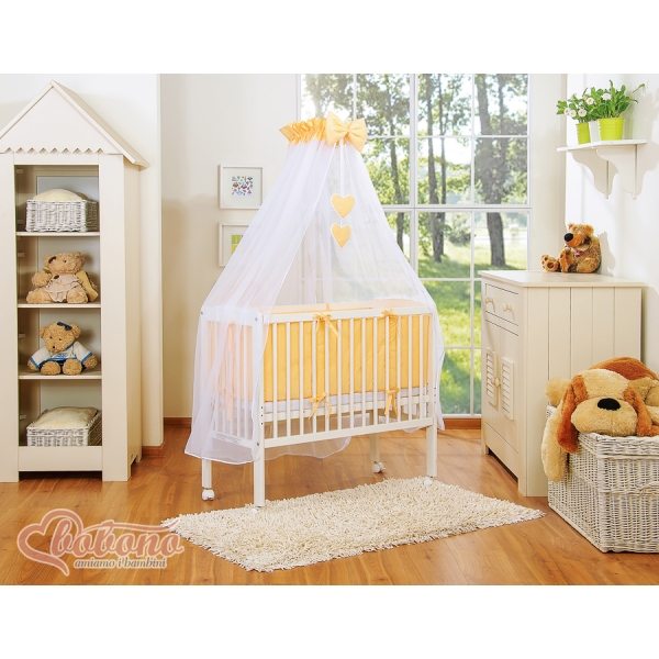 Co-sleeper Kinderbed met Matras en beddengoed -  Perzik
