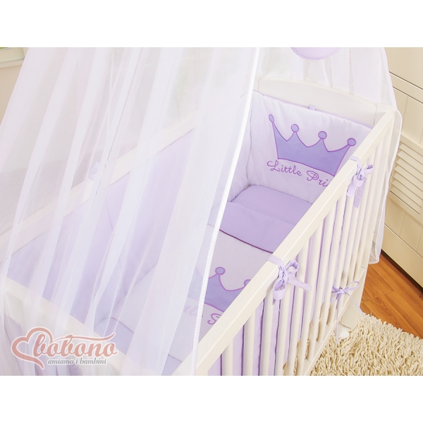 Co-sleeper Kinderbed met Matras en beddengoed -  Purper Little Prince Princess