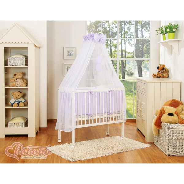 Co-sleeper Kinderbed met Matras en beddengoed -  Purper Little Prince Princess