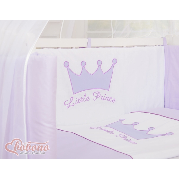 Co-sleeper Kinderbed met Matras en beddengoed -  Purper Little Prince Princess