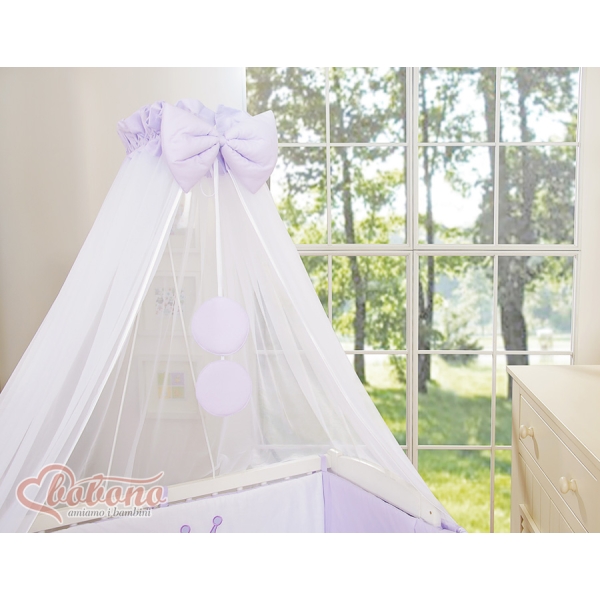 Co-sleeper Kinderbed met Matras en beddengoed -  Purper Little Prince Princess