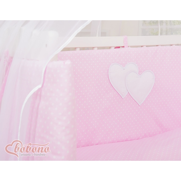 Co-sleeper Kinderbed met Matras en beddengoed -  Roze
