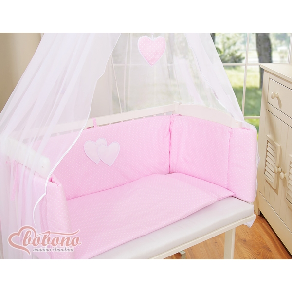 Co-sleeper Kinderbed met Matras en beddengoed -  Roze