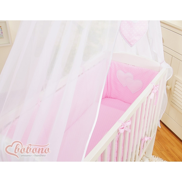 Co-sleeper Kinderbed met Matras en beddengoed -  Roze