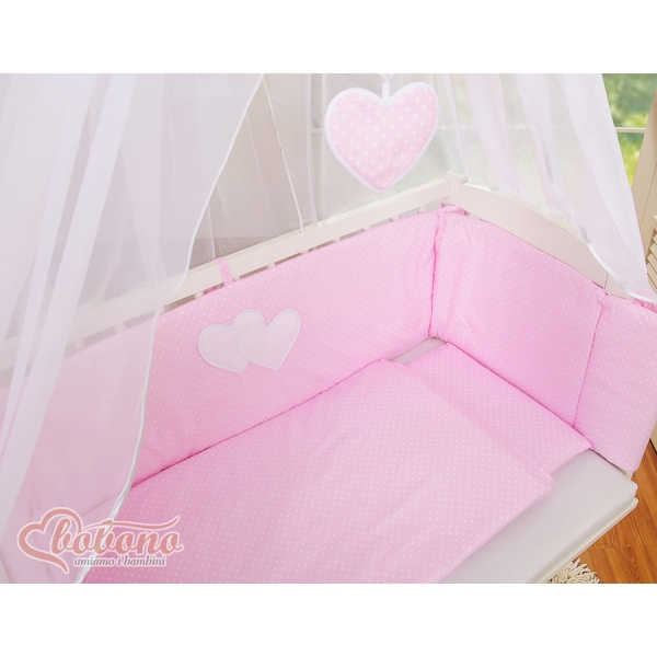 Co-sleeper Kinderbed met Matras en beddengoed -  Roze