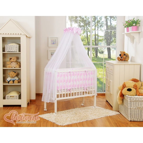 Co-sleeper Kinderbed met Matras en beddengoed -  Roze