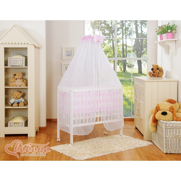 Co-sleeper Kinderbed met Matras en beddengoed -  Roze