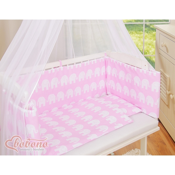 Co-sleeper Kinderbed met Matras en beddengoed -  Roze