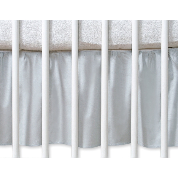 Decoratieve Bedrok Stofhoes Maskerende Ruche voor Kinderbed 140x70 cm - Harten Grijs