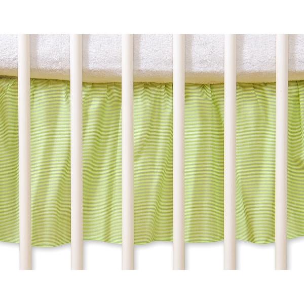 Decoratieve Bedrok Stofhoes Maskerende Ruche voor Kinderbed 140x70 cm - Harten Groen Snijder