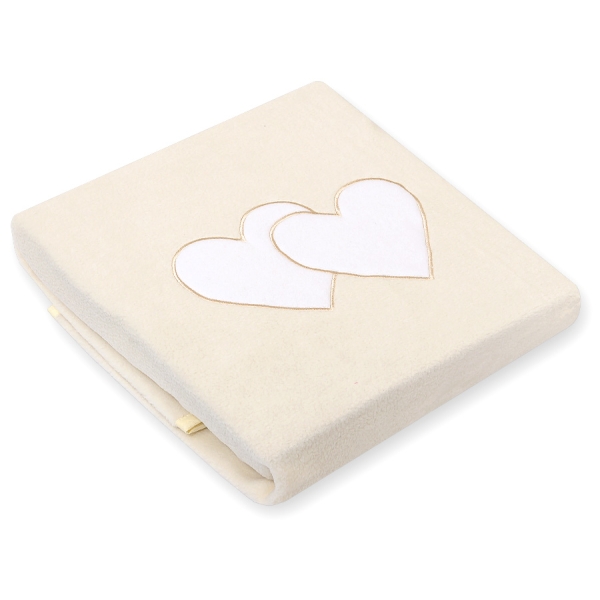 Deken van Polar Fleece voor Baby - Harten Ivoor