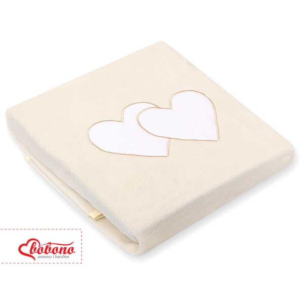 Deken van Polar Fleece voor Baby - Harten Ivoor