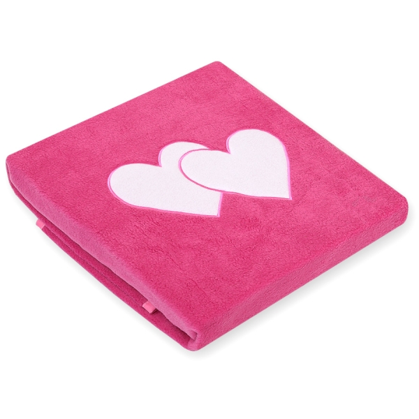 Deken van Polar Fleece voor Baby - Harten Roze