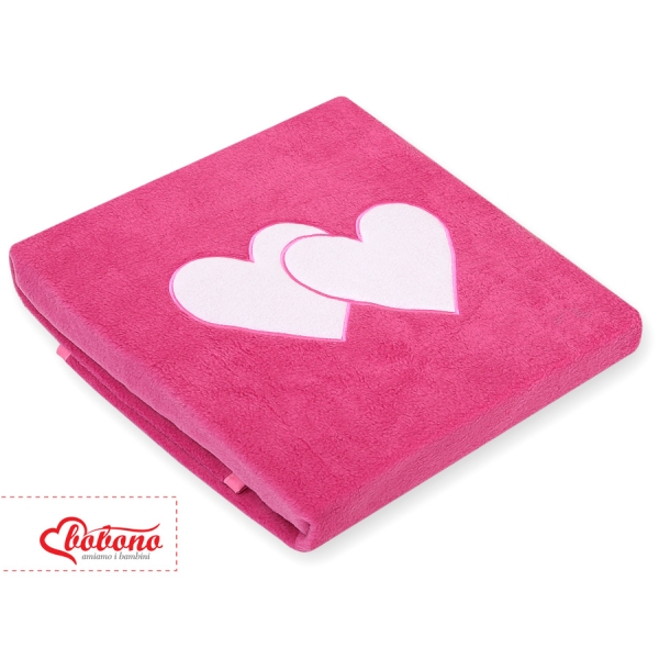 Deken van Polar Fleece voor Baby - Harten Roze
