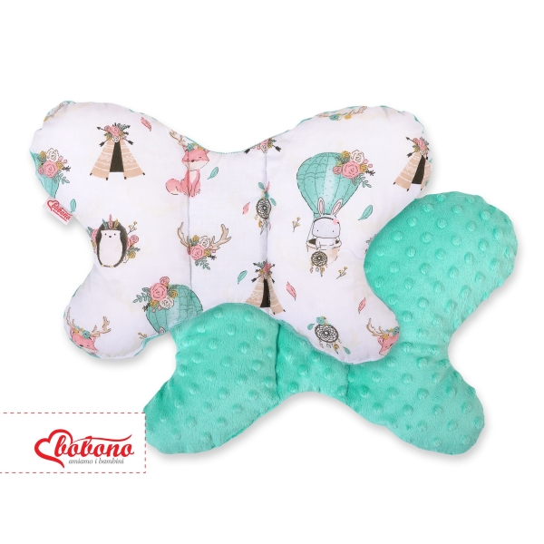 Dubbelzijdig Antischokkussen voor Baby Mint Beige Vos