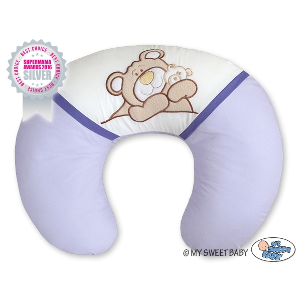 Extra Hoes voor Voedingskussen - Barnabas Bear Purper Teddy Bear Branaba