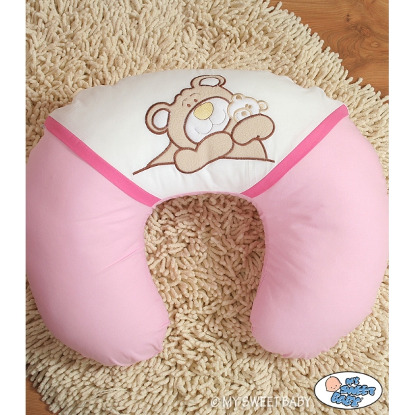 Extra Hoes voor Voedingskussen - Barnabas Bear Roze Teddy Bear Branaba