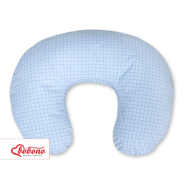 Extra Hoes voor Voedingskussen - Harten Blauw Geruit