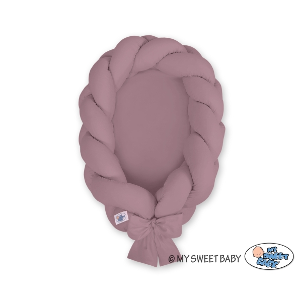 Gevlochten Bedrand Babynestje 2 in 1 Pastelviolet
