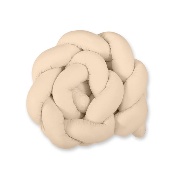 Gevlochten Box-Bedbumper Ledikant 180 cm Beige