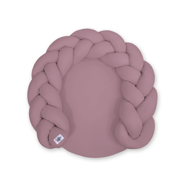 Gevlochten Donut Kussen voor Baby / Speelmat 2 in 1 Pastelviolet