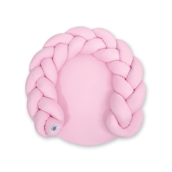 Gevlochten Donut Kussen voor Baby / Speelmat 2 in 1 Roze