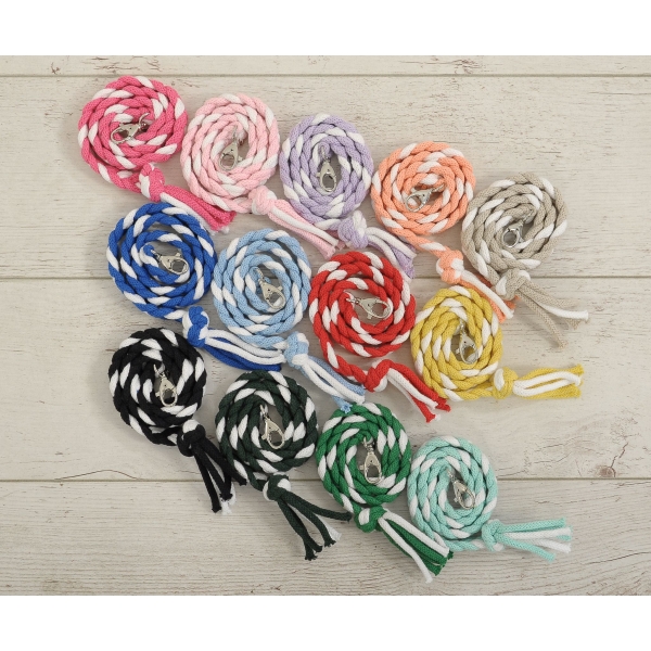 Gevlochten Touw voor Stokpaardje Hobby Horse Wit - Donker Roze