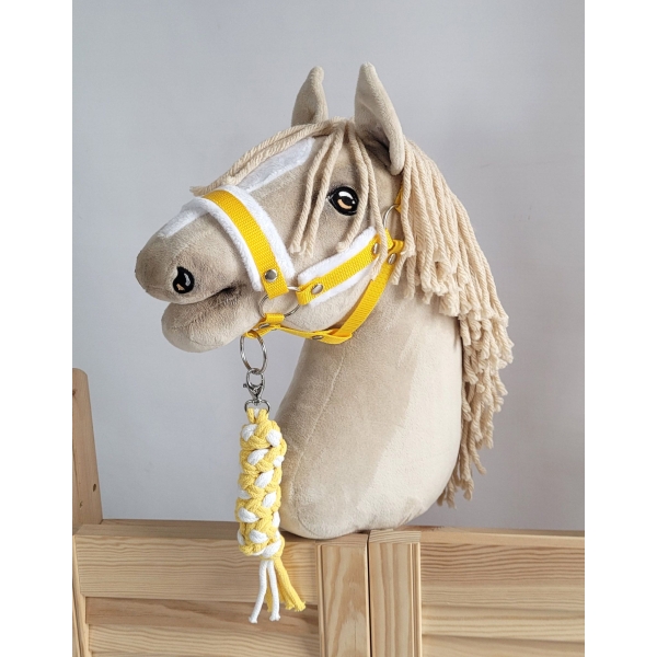 Gevlochten Touw voor Stokpaardje Hobby Horse Wit Geel