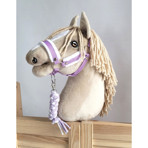 Gevlochten Touw voor Stokpaardje Hobby Horse Wit Purper