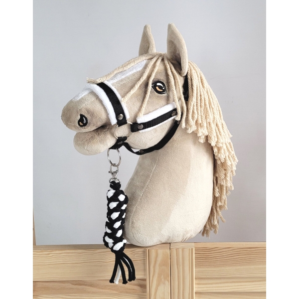 Gevlochten Touw voor Stokpaardje Hobby Horse Wit Zwart