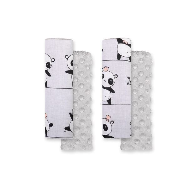 Gordelbeschermer voor Autogordels Grijs Panda