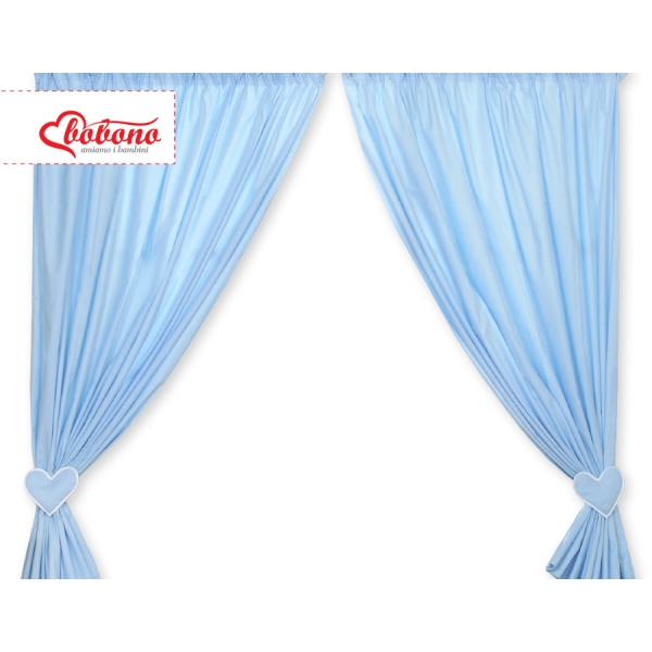 Gordijnen voor Babykamer - Harten Blauw