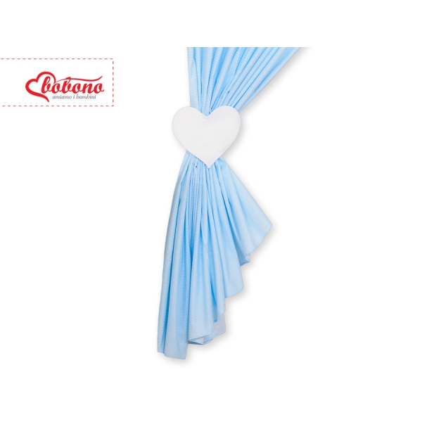 Gordijnen voor Babykamer - Harten Blauw Snijder