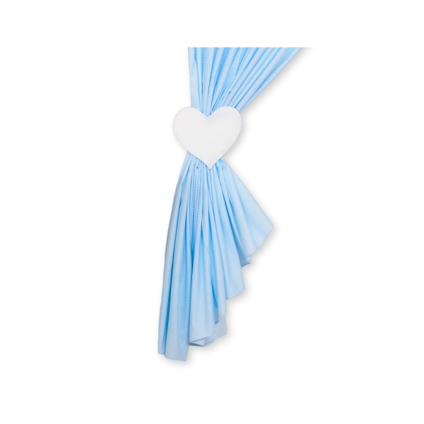 Gordijnen voor Babykamer - Harten Blauw Snijder