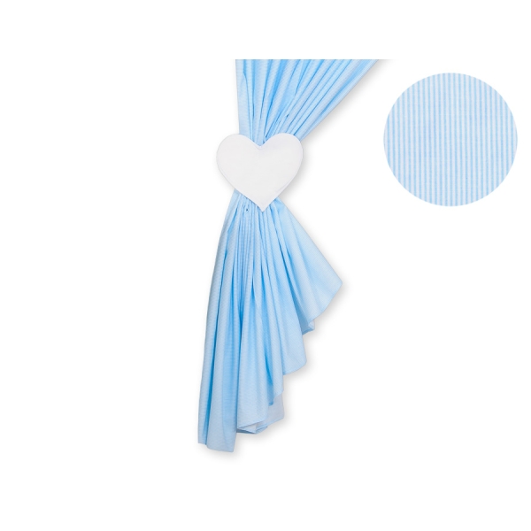 Gordijnen voor Babykamer - Harten Blauw Snijder