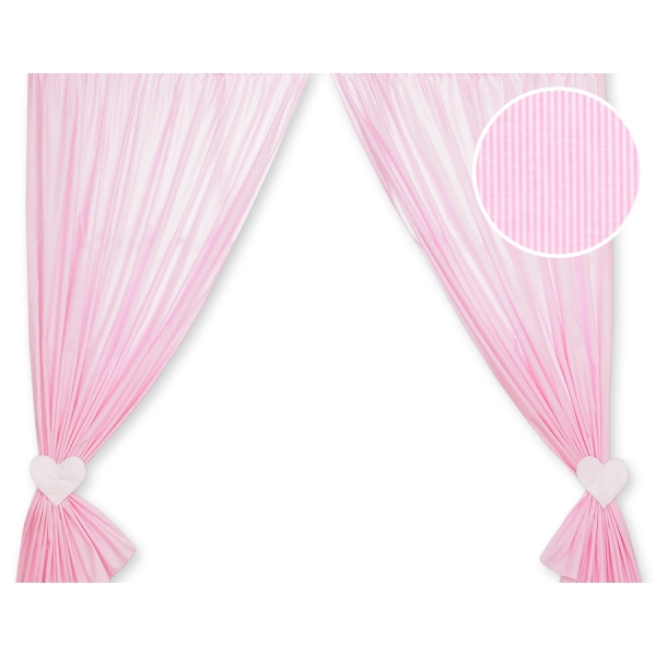Gordijnen voor Babykamer - Harten Roze Snijder