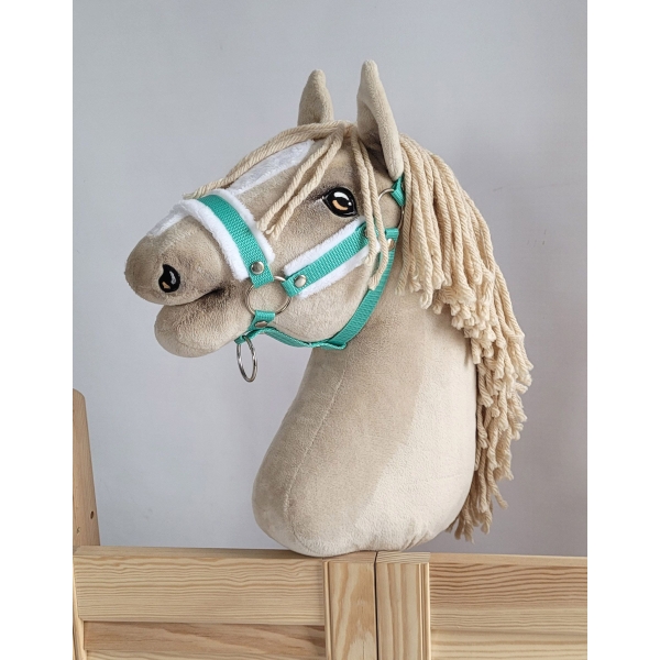 Stokpaardje Halster met witte bont