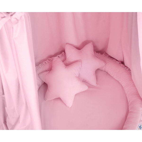 Hangende Klamboe + Nest met Volant + Kussens Roze Voor Meisjes
