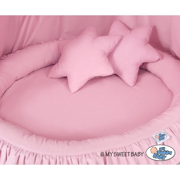 Hangende Klamboe + Nest met Volant + Kussens Roze Voor Meisjes