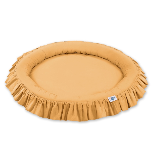 Hangende Luifel met Nest met Volant  voor Kinderkamer Honing Mosterd