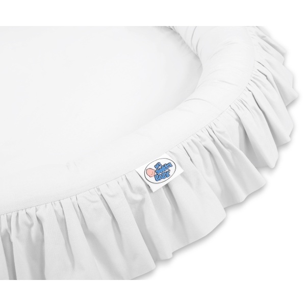 Hangende Luifel met Nest met Volant  voor Kinderkamer Wit