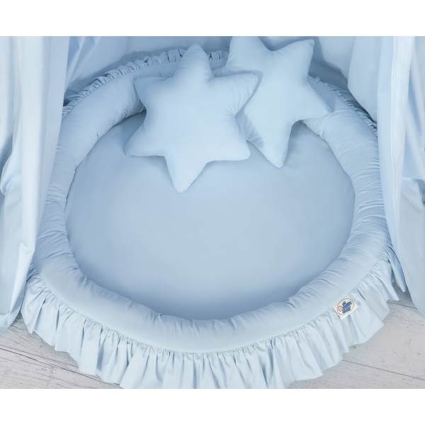 Hangende Luifel van Katoen voor Babykamer Blauw