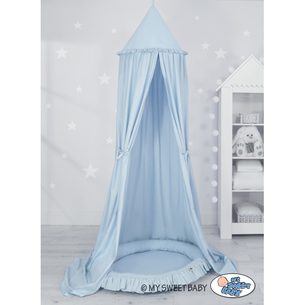Hangende Luifel van Katoen voor Babykamer Blauw